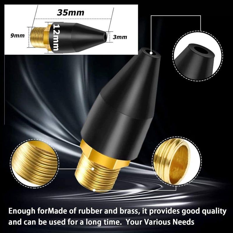 ARTJIANG 12pcs Black Rubber Air Tool Tip Air Nozzle for Blow Tool Automotive Car Vehicle Accessory Air Tool Parts & Accessories Air Blow Guns Tool - Image 5